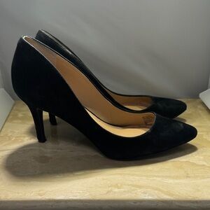 INC International Concepts Black Suede Heels